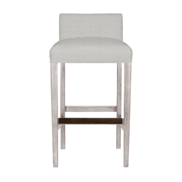 Gin Fizz Upholstered Stool with Solid Wood Frame