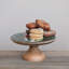 Enameled Mango Wood Pedestal With Mushrooms