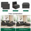 Canapé modulaire en U en forme de U, canapé à nuage double avec repose-pieds, canapé modulaire pour salon, gris foncé-924653525-924653524