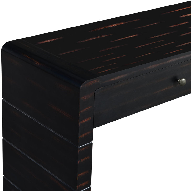 Ephemeral Wooden Entryway Table Console Table With Storage Drawers, Black