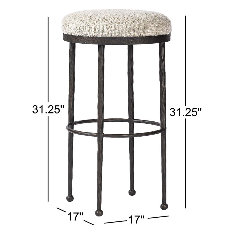 Corinne Stool-Ivan Stone, Bar Stool (31.25" Seat Height), Ivan Stone