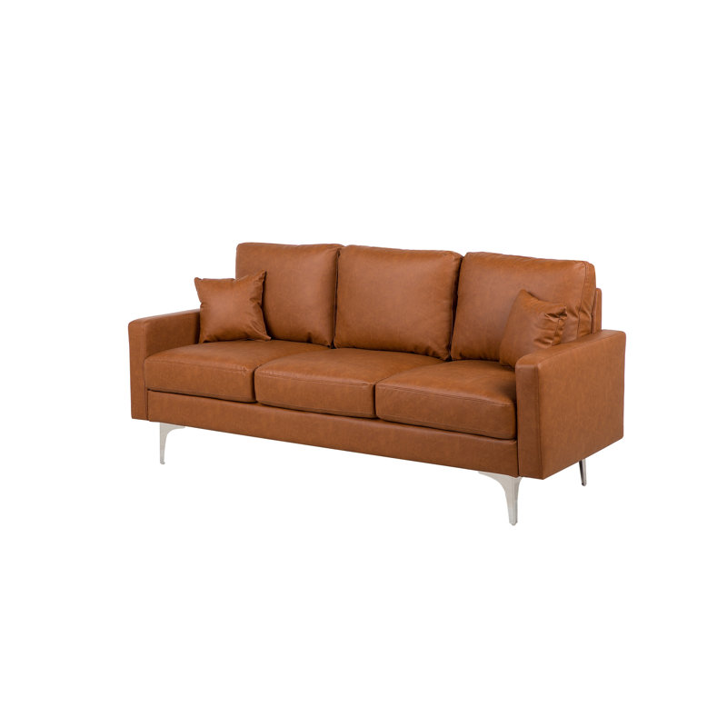 Angelica Velvet Sofa, Brown