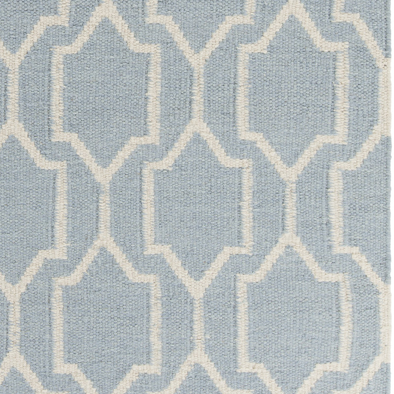 Tapis bleu / blanc à motif Flemington, 7 pi 9 po x 10 pi 6 po