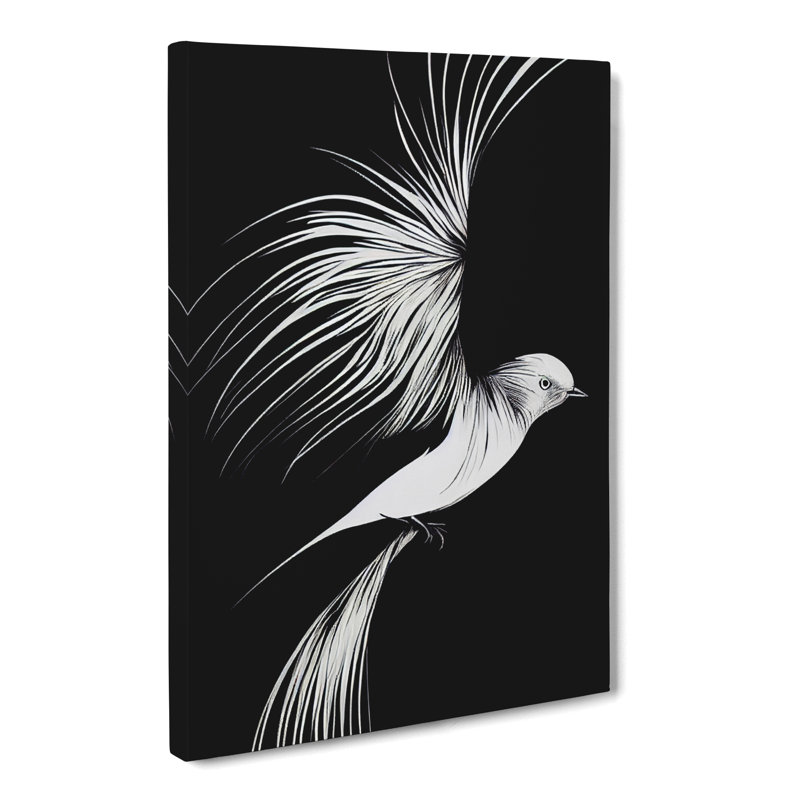 Bird Gestural - Wrapped Canvas, 50cm H x 35cm W x 3cm D