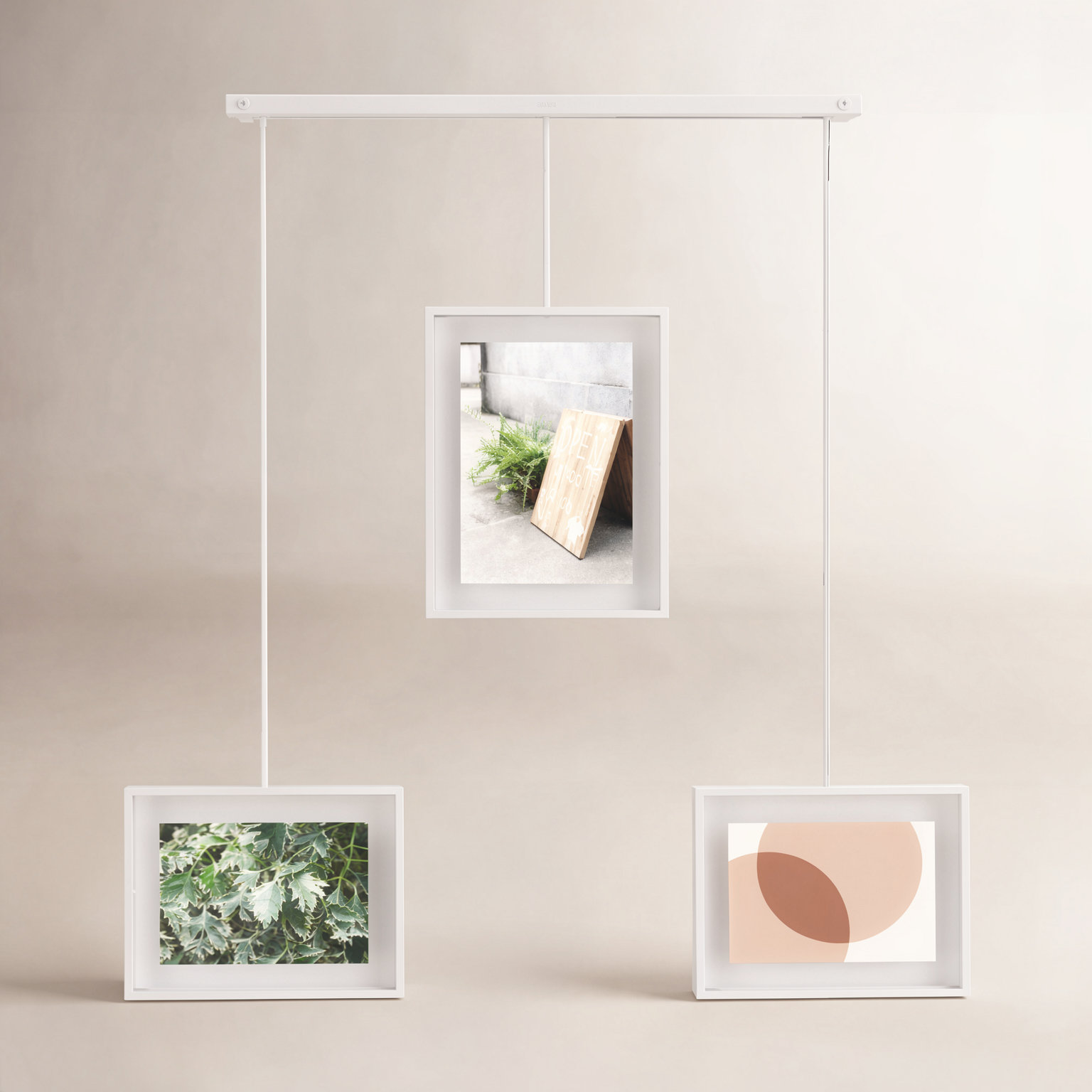 Exhibit Metal Picture Frame - Set of 3, White