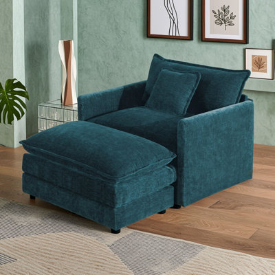 Chaise d'appoint avec repose-pieds