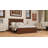 Queen Size Bed With Tall-Panel Headboard & Footboard, 2 Storage Drawers, Built-In LED Lights, USB Charging Station, Pinewood Bed With Strengthened Bed Frame,Walnut-465450650-465450652