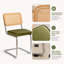 Marklesburg 19.3" H Modern Rattan Dinning Chairs,velvet Dining Chairs With Metal Frame (set Of 4)