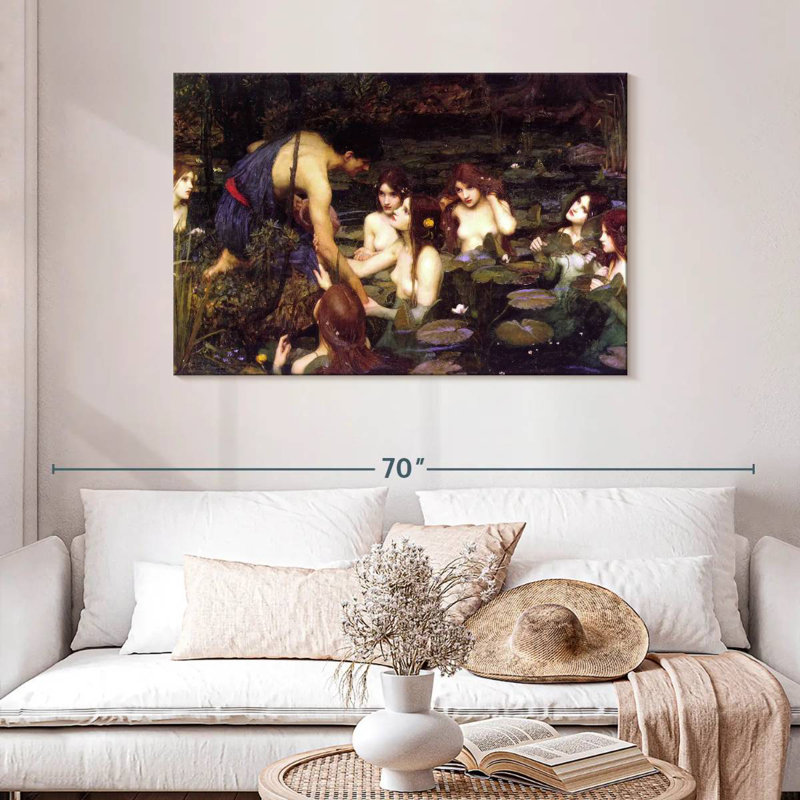 Leisha Hylas And The Nymphs, 30" H x 45" W