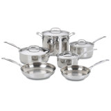 Cuisinart Chef's Classic 10 Piece Stainless Steel Cookware Set