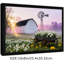 Art de moulin à vent floral de ferme rustique noir, impression de peinture de paysage de campagne lumineuse-1641409903