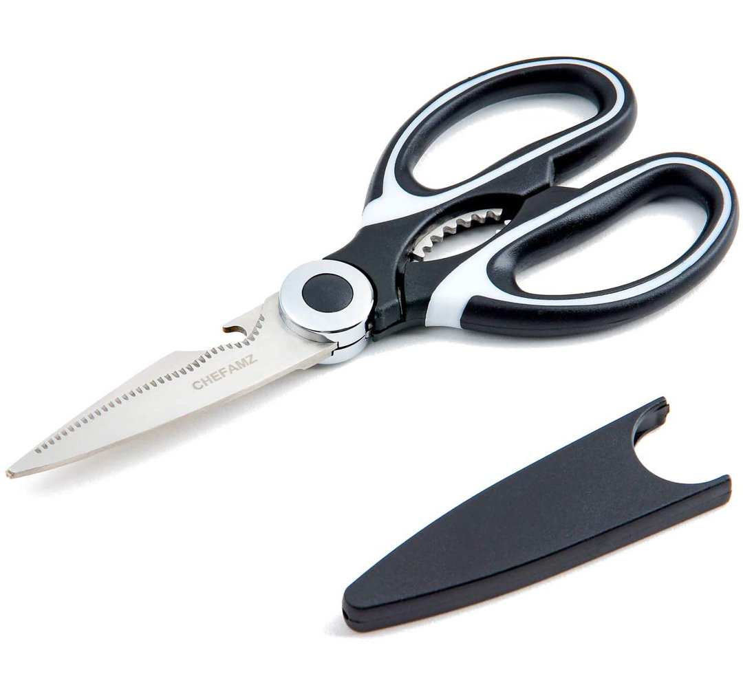 Kitchen Scissors,Stainless Steel Heavy Duty Kitchen Shears and Multifunctional Ultra-Sharp Shears CHEFAMZ