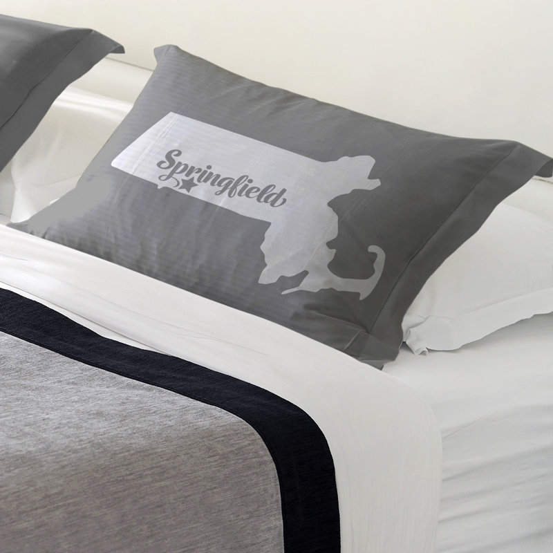 Springfield Polyester Sham Set, Standard/Twin, Polyester, Gray
