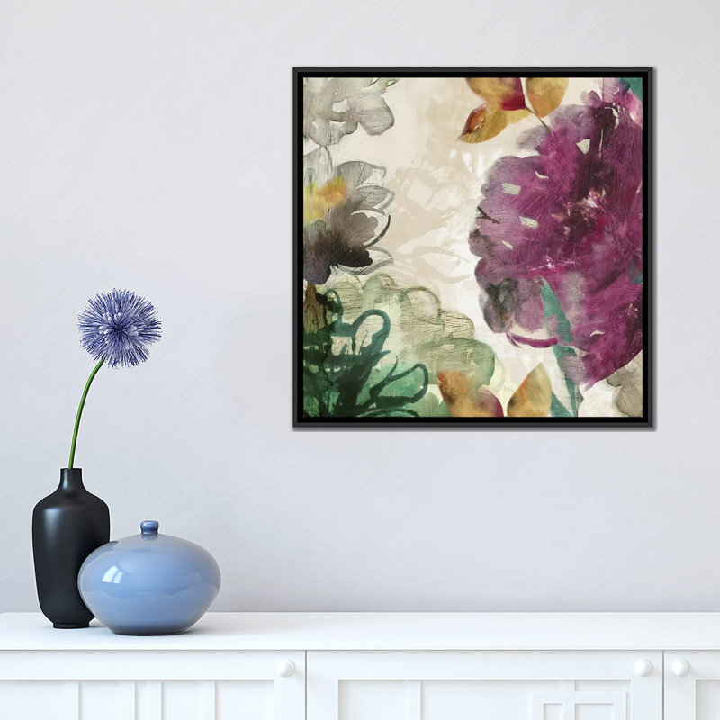 « valentina », reproduction sur toile, H 18 po x l 18 po x P 1,5 po, Toile avec cadre noir, Pas de tapis