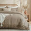Ensemble de housse de couette taupe à volants 100% coton-123024981-123024983