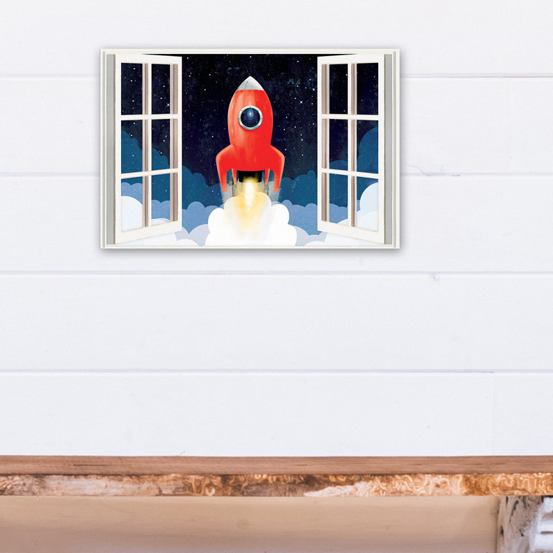 Art sur toile, fenêtre de fusée Cathleen, H 12 po x l 18 po x P 1,25 po
