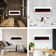 Ceana 50-inch Wall Mounted Electric Fireplace - Modern Fireplace with 10-Color LED Flames, 3 Backgrounds, Adjustable Brightness, and Remote Control by Northwest, White 