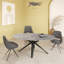 Colturo Oval Metal Base Dining Table-1689100078