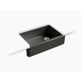 Whitehaven® 33" x 22" Self-Trimming Under-Mount Single-Bowl Kitchen Sink with Tall Apron