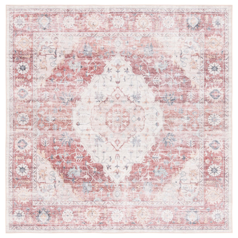 Meinke Performance Machine Washable Oriental Rug, Square 6'