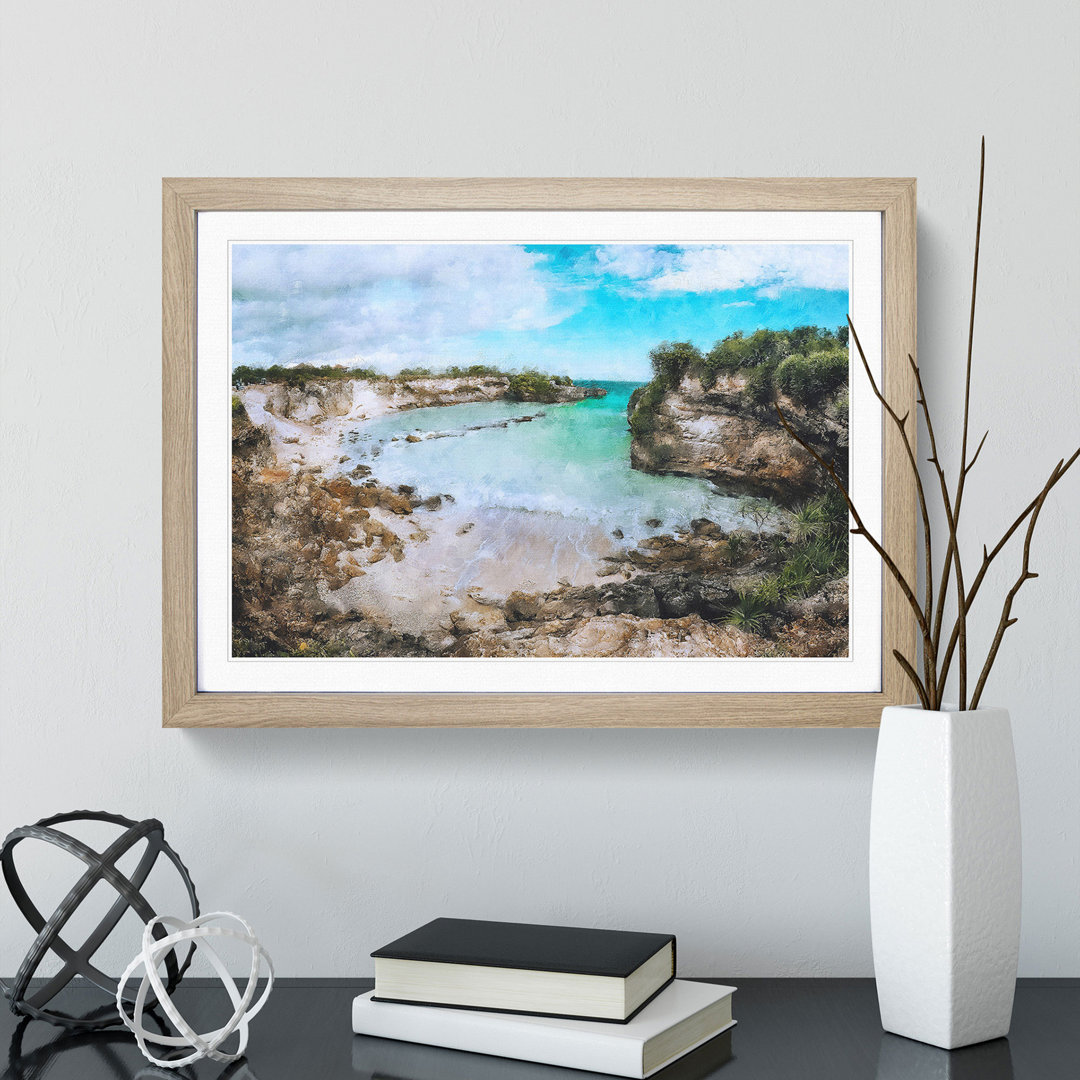 Beach on Nusa Ceningan Island in Indonesia - Picture Frame Painting