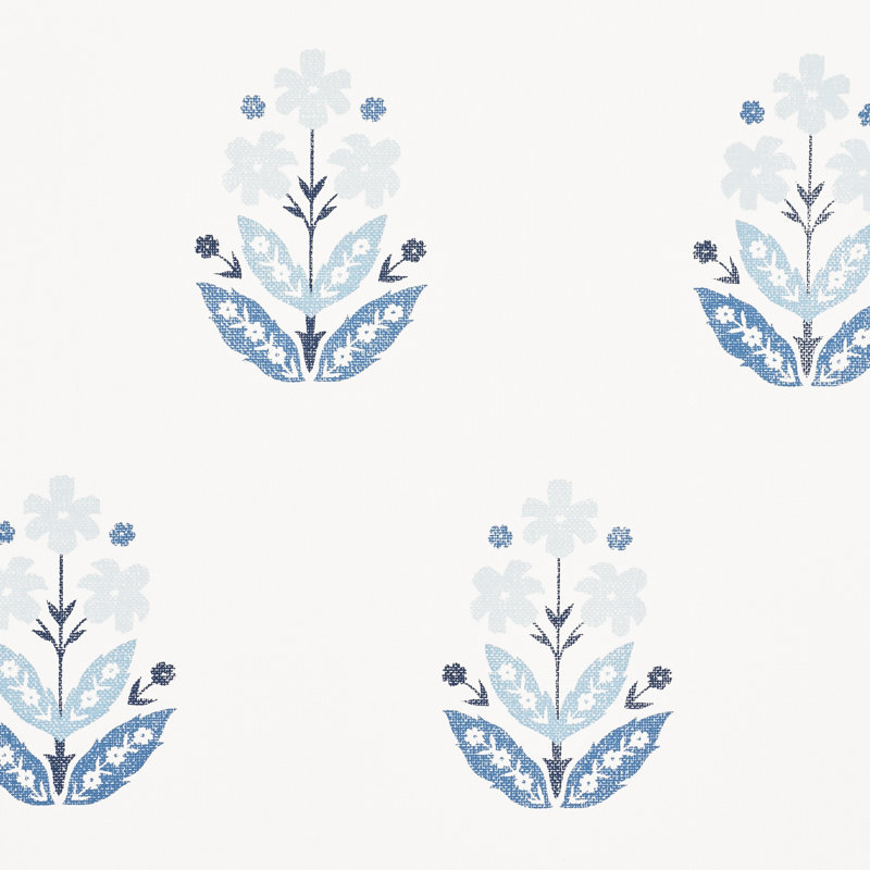 Floweret Paperweave Wallpaper, Porcelain