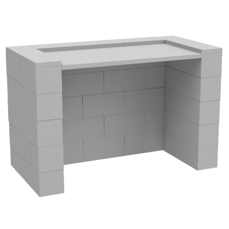 30" Tall Simplicity Desk Kit, Light Gray