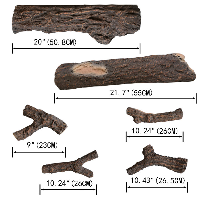 Alayzha Ceramic Decorative Logs