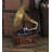 Wood Functional Copper Gramophone with Record