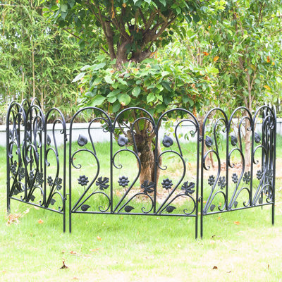 Clôture de jardin robuste en métal H 2 pi x l 2 pi