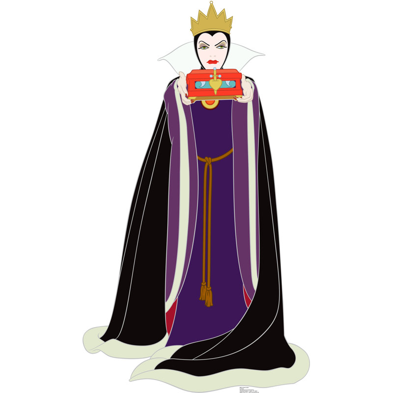 Life-Size Wicked Queen Cardboard Stand-Up with Crown