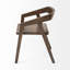Dey Solid Wood Slat Back Arm Chair in Dark Brown