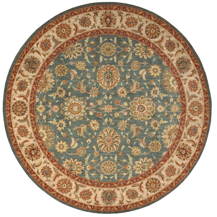 Tapis bleu sarcelle / brun clair Crownover