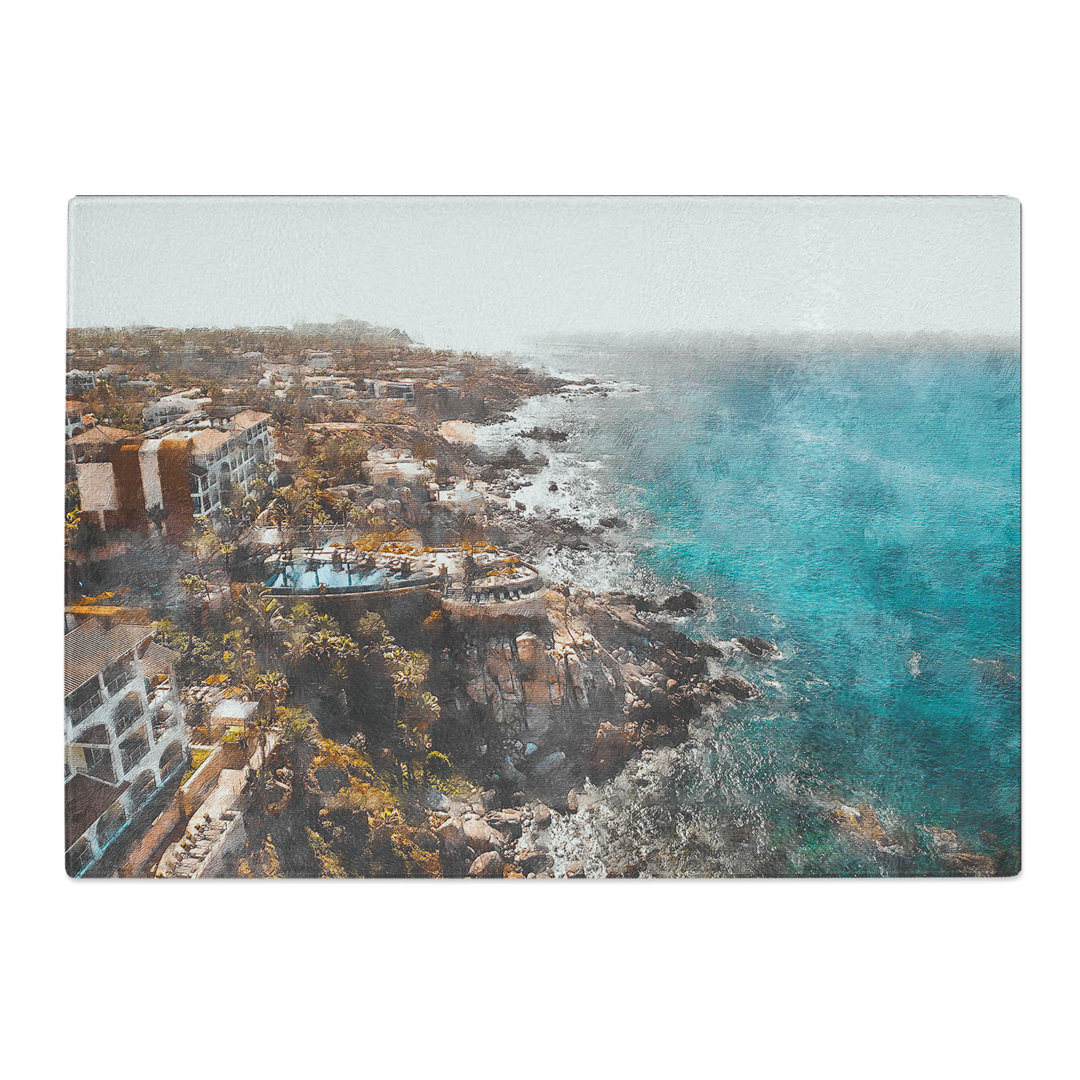 The Cabo San Lucas Skyline in Mexico Painting Chopping Board