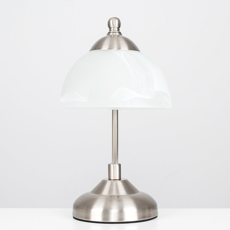 Kala Metal Arched Lamp, Brushed Chrome