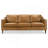 Cooper Mid Century Modern Tan Leather Sofa