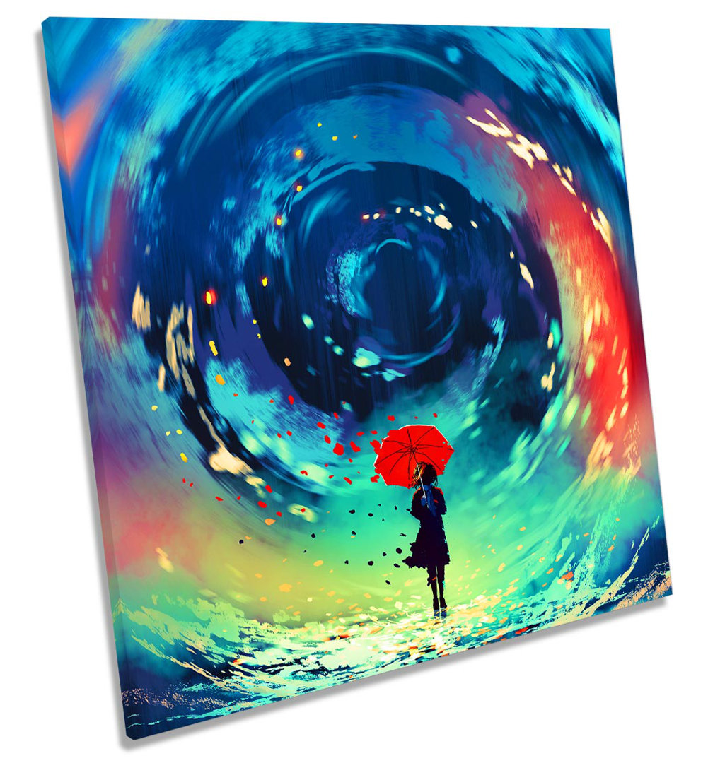 Umbrella Fantasy Sky Modern - Wrapped Canvas Painting