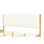 Structure de lit blanc à boucle, grand, surface texturée douce, pieds en bois et en bois d'hévéa, adaptable à un grand lit tapissier de style personnel, durable avec du bois d'ingénierie, complémentaire