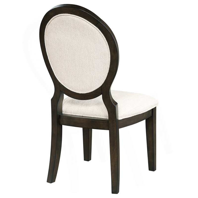 Chaise d'appoint à dossier ovale foncé Fulton (ensemble de 2)