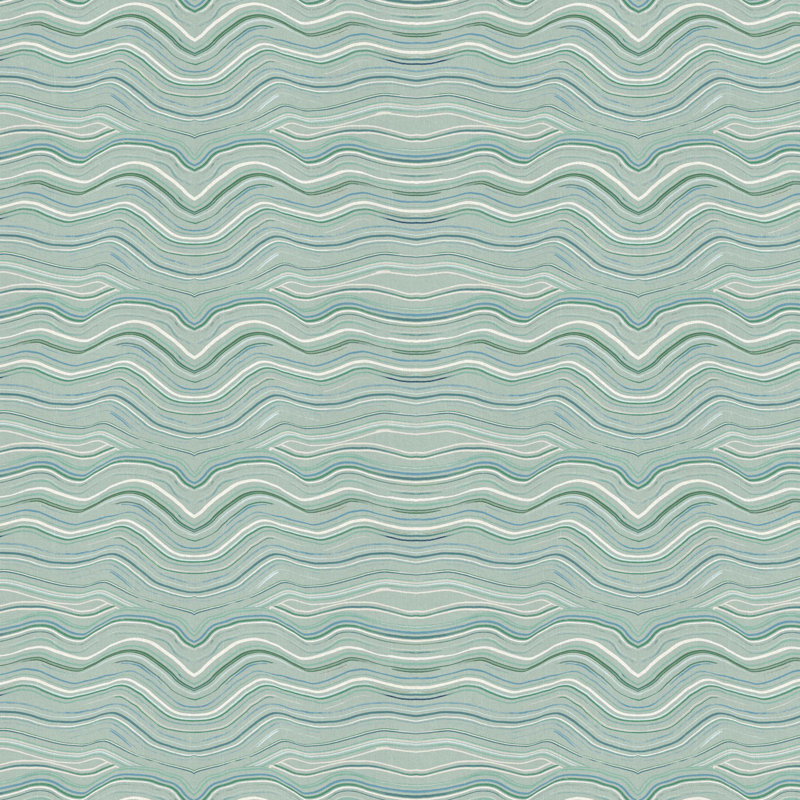Fauteuil demi-tonneau pivotant Mina, Brume bleue Make Waves
