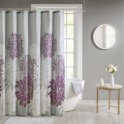 Rideau de douche à imprimé floral