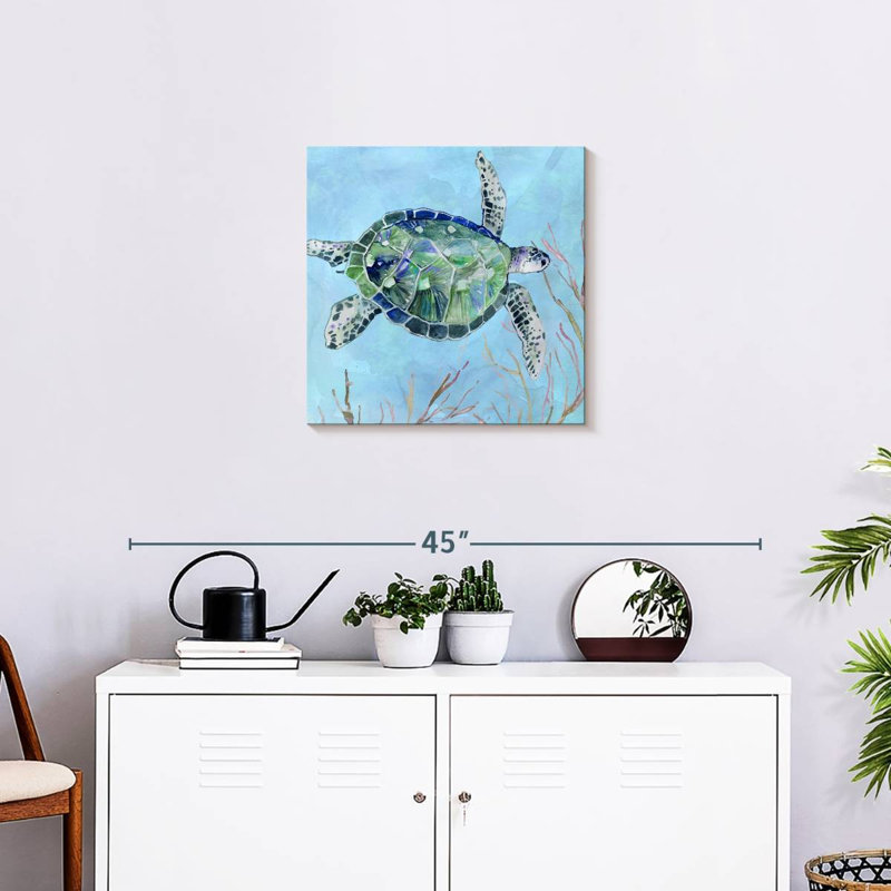 Tortue de mer Crowle I, H 20 po x l 20 po