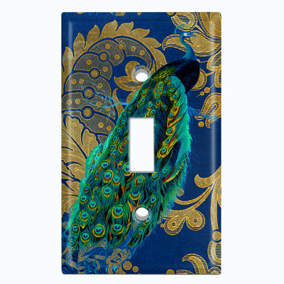 Patterned 1 - Gang Toggle Light Switch Standard Wall Plate