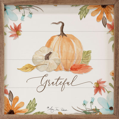 «Hello Fall Grateful» sur bois