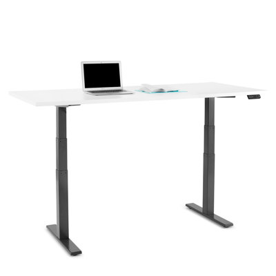 Bureau à hauteur ajustable Series L 71,5 x 30 po, gris anthracite et blanc LPL Series