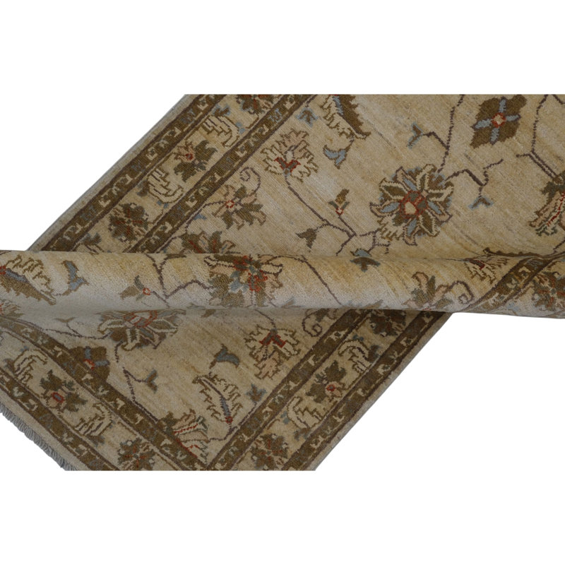 Tapis ivoire noué à la main de haute qualité