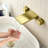 Wall Mounted Tub Spout With Waterfall Flow, Solid Brass Bathroom Bathtub Faucet , High Flow Rate With Dual Handle Control-127337271