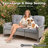 7- Person Patio Furniture Set With Swivel Rockers, Outdoor Wicker Rattan High Back Seating Group With Cushions, All Weather Sofa Conversation Set With Led Lighted Coffee Table For Garden Backyard-247684926