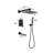 Tub Shower System, Pressure Balance Shower System 10” Rainfall Tub And Shower Faucet With Reserve Valve