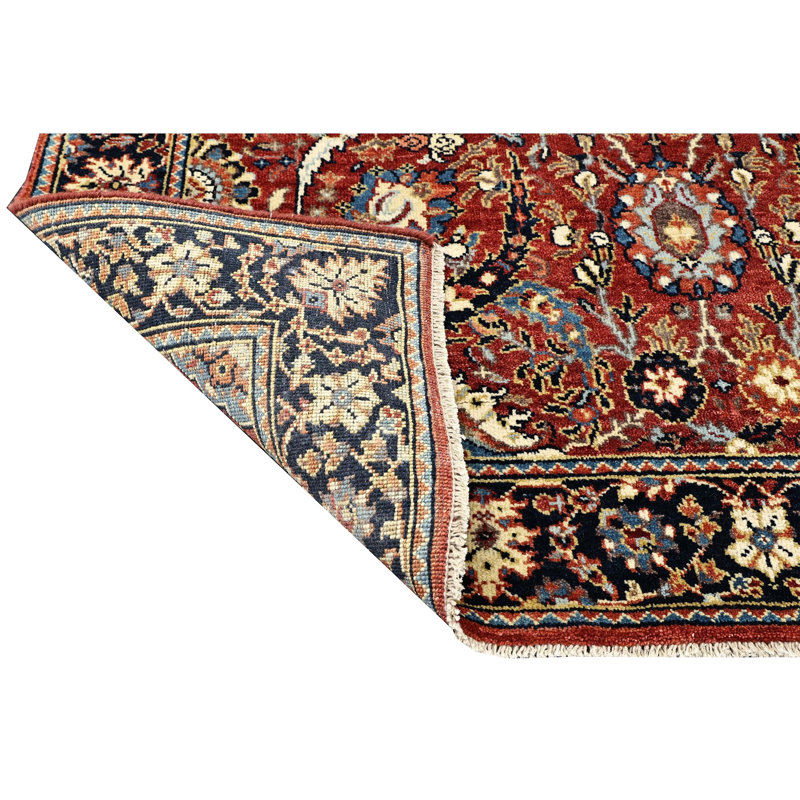 Hand Knotted Wool Oriental Area Rug, Rectangle 4' x 6'